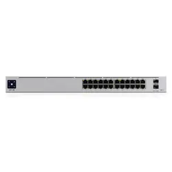Ubiquiti UniFi Pro 24-Port PoE Géré L2/L3 Gigabit Ethernet (10/100/1000) Connexion Ethernet, supportant l'alimentation via ce port (PoE) 1U Argent