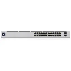 Ubiquiti UniFi 24-Port PoE Géré L2/L3 Gigabit Ethernet (10/100/1000) Connexion Ethernet, supportant l'alimentation via ce port (PoE) 1U Argent
