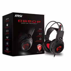 MSI DS502 Casque Avec fil Arceau Jouer Noir, Rouge - Vue supplémentaire 2