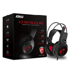 MSI DS502 Casque Avec fil Arceau Jouer Noir, Rouge