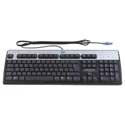 HP PS/2 Standard Keyboard clavier PS/2 Espagnole Noir, Argent