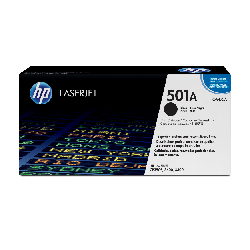 HP 501A Black Original LaserJet Toner Cartridge with ColorSphere Toner Cartouche de tonerNoir