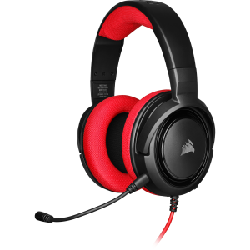 Corsair HS35 Casque Avec fil Arceau Jouer Noir, Rouge