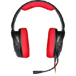 Corsair HS35 Casque Avec fil Arceau Jouer Noir, Rouge