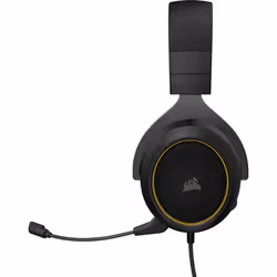 Corsair HS60 PRO STEREO Casque Arceau Noir, Jaune - Vue supplémentaire 2