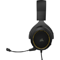 Corsair HS60 PRO STEREO Casque Arceau Noir, Jaune