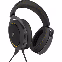 Corsair HS60 PRO STEREO Casque Arceau Noir, Jaune - Vue supplémentaire 3
