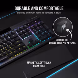 Corsair Clavier gaming mécanique K70 RGB PRO avec touches PBT DOUBLE SHOT PRO - CHERRY MX Red (FR) - Vue supplémentaire 6