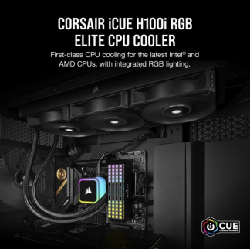 Corsair H100i Processeur Refroidisseur de liquide tout-en-un 12 cm Noir 1 pièce(s)