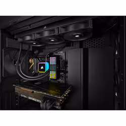 Corsair iCUE H150i RGB ELITE Processeur Refroidisseur de liquide tout-en-un 12 cm Noir 1 pièce(s) - Vue supplémentaire 6