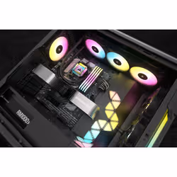 Corsair iCUE H150i ELITE CAPELLIX XT Processeur Refroidisseur de liquide tout-en-un 12 cm Noir 1 pièce(s) - Vue supplémentaire 8