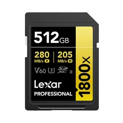 Lexar Professional 1800x 512 Go SDXC UHS-II Classe 10