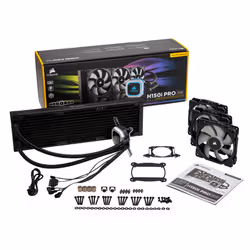 Corsair H150i PRO RGB 360mm Processeur Refroidisseur de liquide tout-en-un Noir, Gris - Vue supplémentaire 22