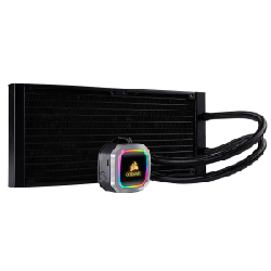 Corsair H100i Processeur Refroidisseur de liquide tout-en-un 12 cm Noir, Blanc