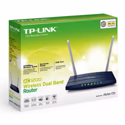 TP-LINK Archer C50 routeur sans fil Fast Ethernet Bi-bande (2,4 GHz / 5 GHz) Noir - Vue supplémentaire 4