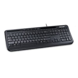 Microsoft Wired Keyboard 600, Black clavier USB Noir