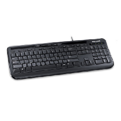 Microsoft Wired Keyboard 600, Black clavier USB Noir