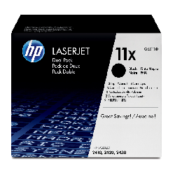 HP 11X 2-pack High Yield Black Original LaserJet Toner Cartridges Cartouche de toner 2 pièce(s) Noir