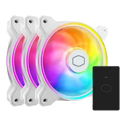 Cooler Master MasterFan MF120 Halo² white 3in1 Boitier PC Ventilateur 12 cm Blanc 3 pièce(s)