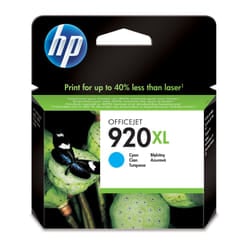 HP 920XL cartouche d'encre cyan grande capacité authentique