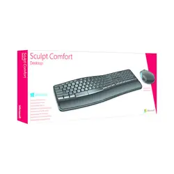 Microsoft Sculpt Comfort Desktop clavier Souris incluse Bureau RF sans fil QWERTY Noir