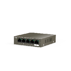 Tenda TEF1105P-4-63W Non-géré Fast Ethernet (10/100) Connexion Ethernet, supportant l'alimentation via ce port (PoE) Noir