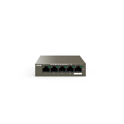 Tenda TEF1105P-4-63W Non-géré Fast Ethernet (10/100) Connexion Ethernet, supportant l'alimentation via ce port (PoE) Noir