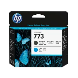 HP 773 tĂȘte d'impression DesignJet noir mat/cyan