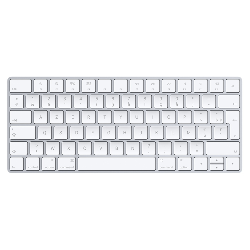 Apple MLA22 clavier Bluetooth Français Argent, Blanc