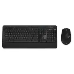 Microsoft Wireless Desktop 3050 clavier Souris incluse Universel FR sans fil +USB QWERTY US International Noir