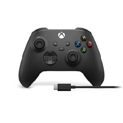 Microsoft Xbox Wireless Controller + USB-C Cable Noir Manette de jeu Analogique/Numérique PC, Xbox One, Xbox One S, Xbox One X, Xbox Series S, Xbox Series X