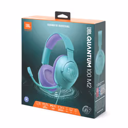 JBL Quantum 100M2 Casque Avec fil Arceau Gaming Cyan - Vue supplémentaire 8