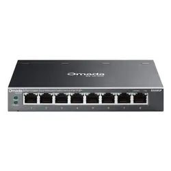 TP-Link Omada ES208GP commutateur réseau Géré L2 Gigabit Ethernet (10/100/1000) Connexion Ethernet, supportant l'alimentation via ce port (PoE) DIN rail Noir