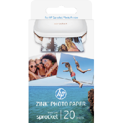 HP Papier photo à dos adhésif Sprocket, 20 feuilles, 5 x 7,6 cm (2 x 3 po) (W4Z13A)
