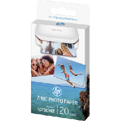 HP Papier photo à dos adhésif Sprocket, 20 feuilles, 5 x 7,6 cm (2 x 3 po) (W4Z13A)