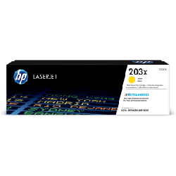 HP LaserJet Cartouche de toner grande capacité jaune authentique 203X pour (CF542X)