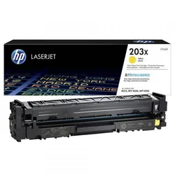 HP LaserJet Cartouche de toner grande capacité jaune authentique 203X pour (CF542X)