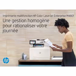HP Color LaserJet Enterprise Imprimante multifonction couleur LaserJet Enterprise M480f, Couleur, Imprimante pour Entreprises, Impression, copie, scan, fax, Taille compacte; Sécurité renforcée; Impres (3QA55A#B19) - Vue supplémentaire 13