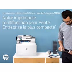 HP Color LaserJet Enterprise Imprimante multifonction couleur LaserJet Enterprise M480f, Couleur, Imprimante pour Entreprises, Impression, copie, scan, fax, Taille compacte; Sécurité renforcée; Impres (3QA55A#B19) - Vue supplémentaire 14