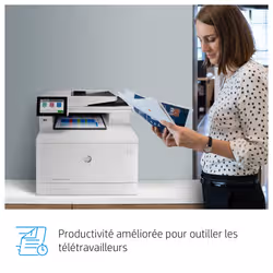 HP Color LaserJet Enterprise Imprimante multifonction couleur LaserJet Enterprise M480f, Couleur, Imprimante pour Entreprises, Impression, copie, scan, fax, Taille compacte; Sécurité renforcée; Impres (3QA55A#B19) - Vue supplémentaire 9