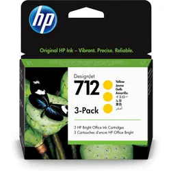 HP Pack de 3 cartouches d'encre DesignJet 712, jaune, 29 ml (3ED79A)