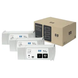 HP 83 3-pack 680-ml Black DesignJet UV Ink Cartridges cartouche d'encre 3 pièce(s) Original Noir