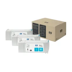 HP 83 3-pack 680-ml Cyan DesignJet UV Ink Cartridges cartouche d'encre 3 pièce(s) Original