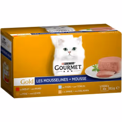 GOURMET Pâtée Gold mousseline pour chat - 4 x 85g - Vue supplémentaire 3