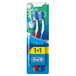 Oral-B 3D White Fresh Medium 40 brosse à dents Multicolore Adulte