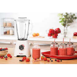 Moulinex LM43P110 blender Mélangeur de table 600 W Transparent, Blanc
