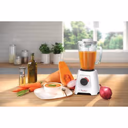 Moulinex LM43P110 blender Mélangeur de table 600 W Transparent, Blanc - Vue supplémentaire 7