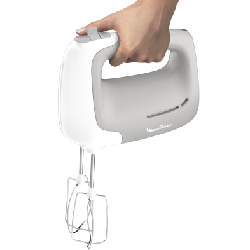 Moulinex HM450 Batteur à main 450 W Gris, Blanc