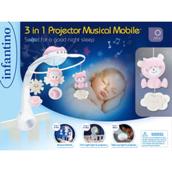 Infantino Mobile douce nuit 3 en 1 Rose