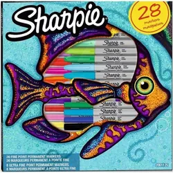 Sharpie 2061125 marqueur 28 pièce(s) Pointe fine Multicolore